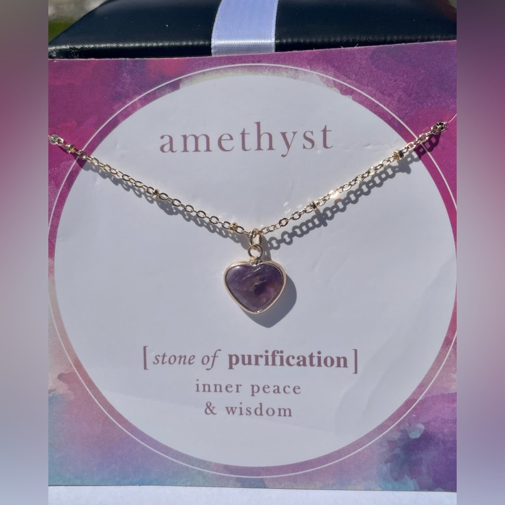 BOGO FREE Gold Plated Amethyst Necklace